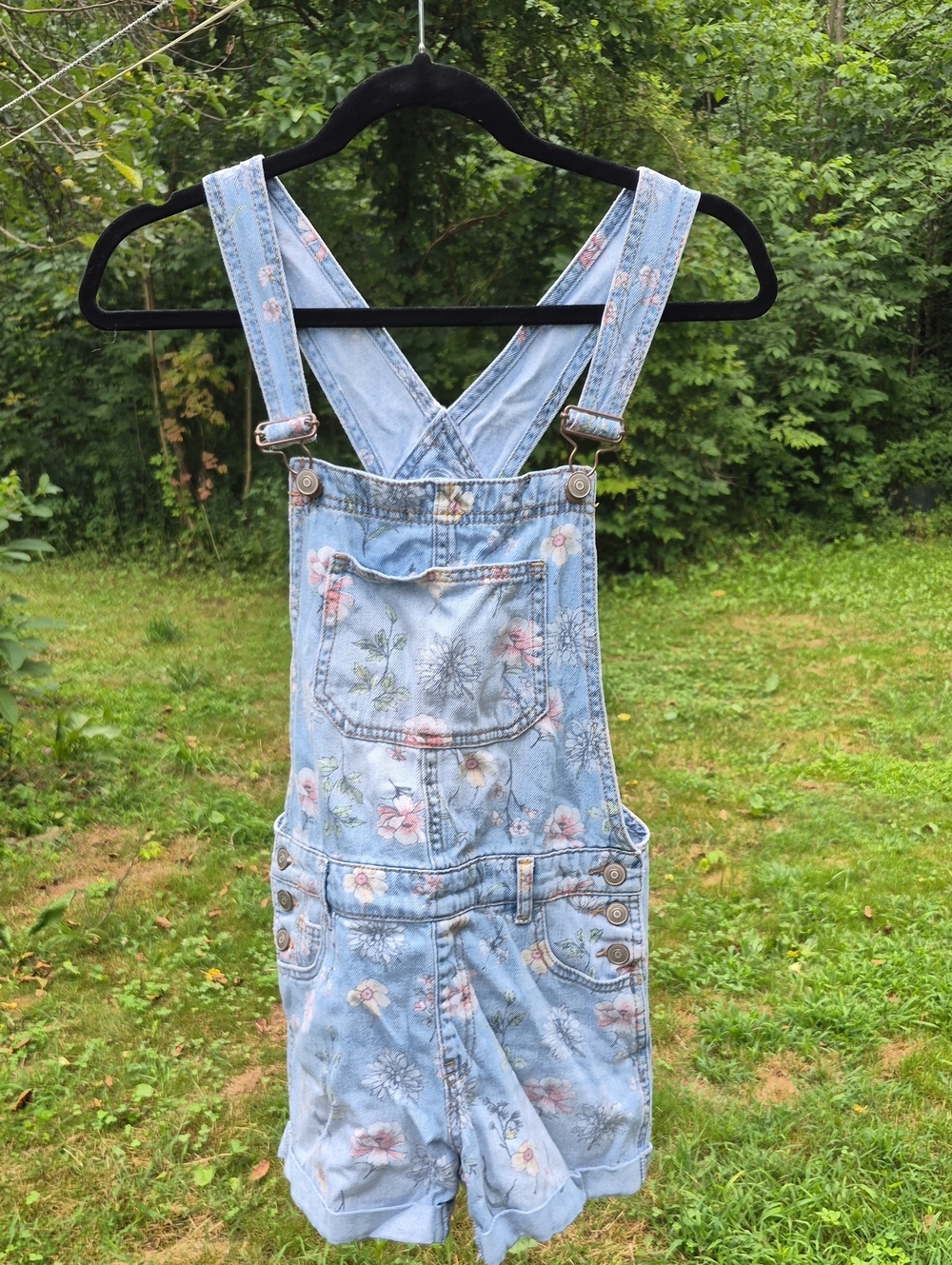 Floral Overall Shorts